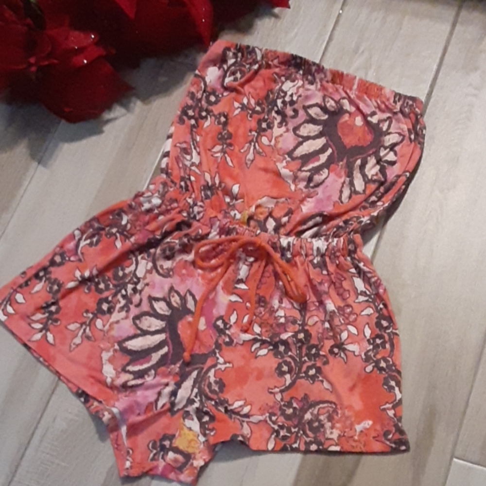 Mossimo Supply Co. Orange Romper